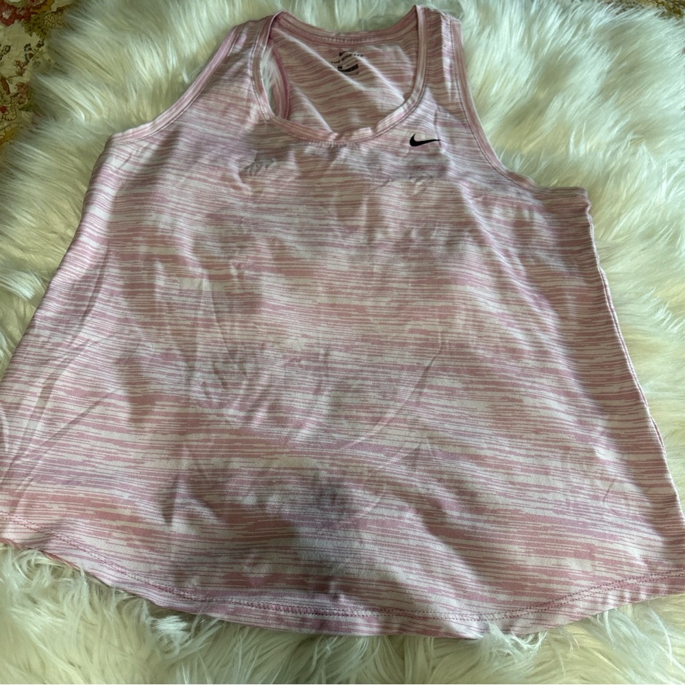 Nike Women's Pink Heathered Racerback Tank